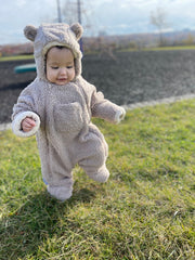 7 A.M. Enfant Teddy Oatmeal Jumpsuit