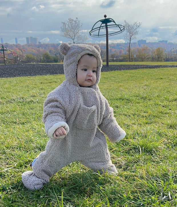 7 A.M. Enfant Teddy Oatmeal Jumpsuit