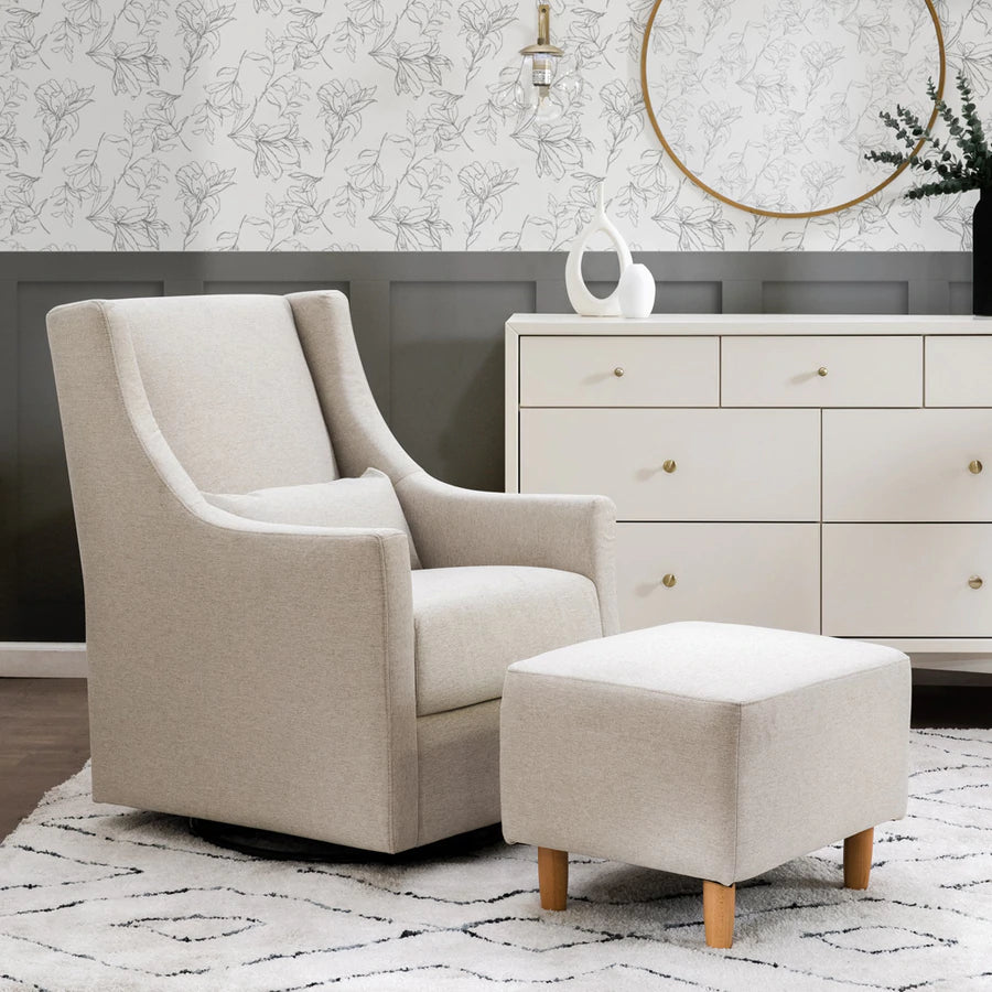 Babyletto Toco Glider and Ottoman Eco Performance Fabric Baby Grand