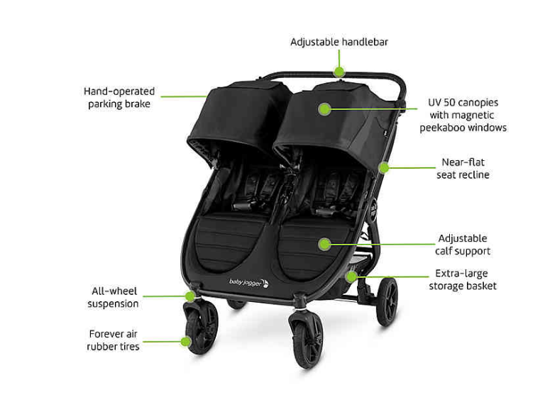 se tv Økologi behagelig Baby Jogger City Mini GT2 Double Stroller – Baby Grand