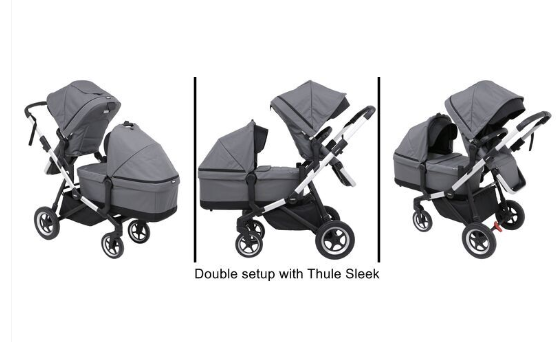 Thule Sleek Double Stroller Baby Grand