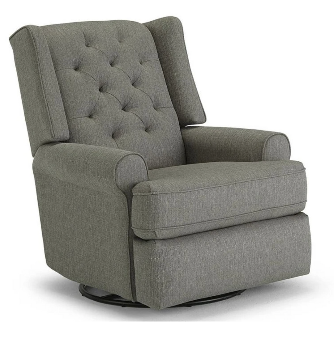 Best Chairs Kendra Tufted Swivel Glider Recliner