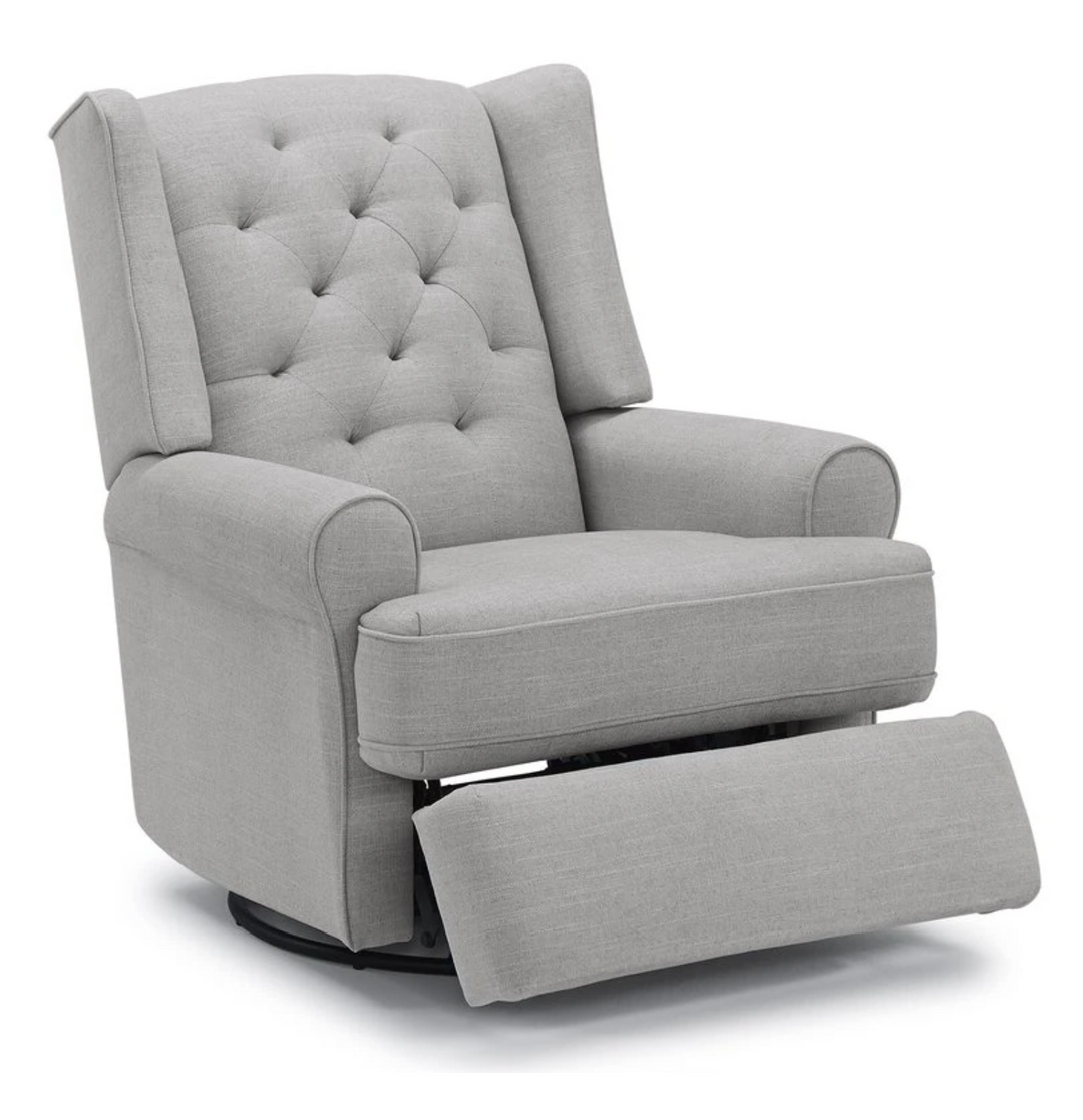 Best Chairs Kendra Tufted Swivel Glider Recliner