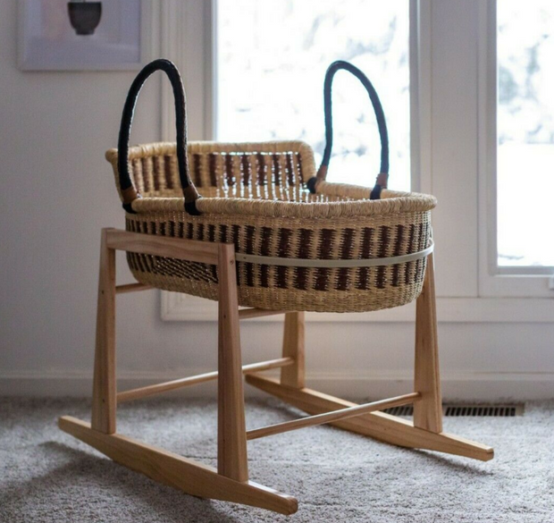 Wooden Universal Rocking Basket Stand