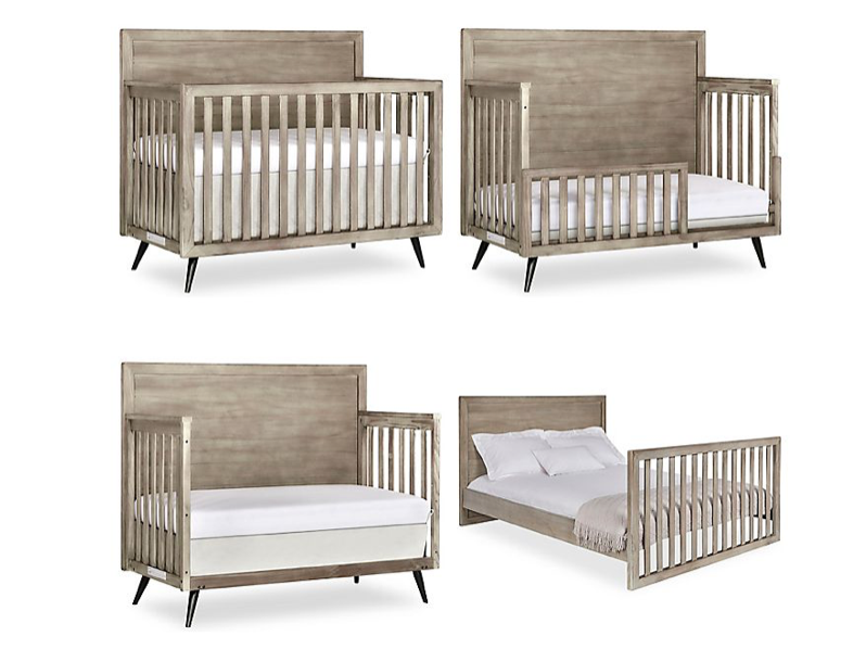 Mid century top convertible crib