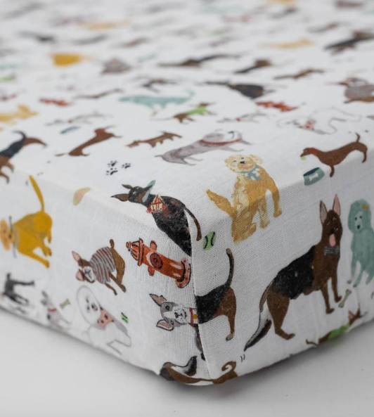 Little Unicorn Cotton Muslin Crib Sheet in Woof