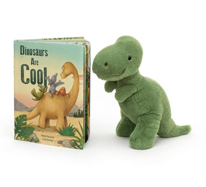 Jellycat Fossilly T-Rex Plush and Book