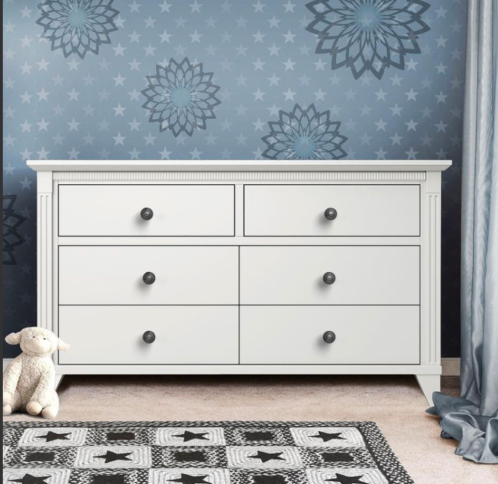 Silva Edison Collection Crib and Dresser Set - White