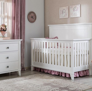 Silva Edison Collection Crib and Dresser Set - White