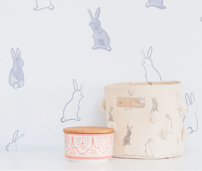 Petit Pehr Bunny Hop Mini Storage Bin Baby Grand