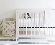 ABC White Cotton Jersey Crib Sheet