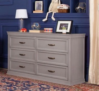 Franklin & Ben Langford 6-Drawer Double Dresser - Grey