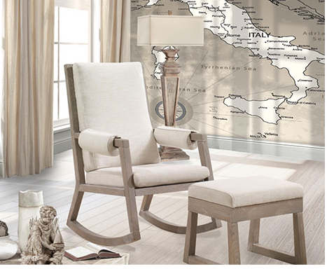 Natart Senza Rocker and Ottoman