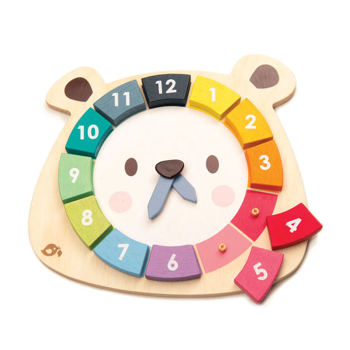Tender Leaf Bear Colors Clock