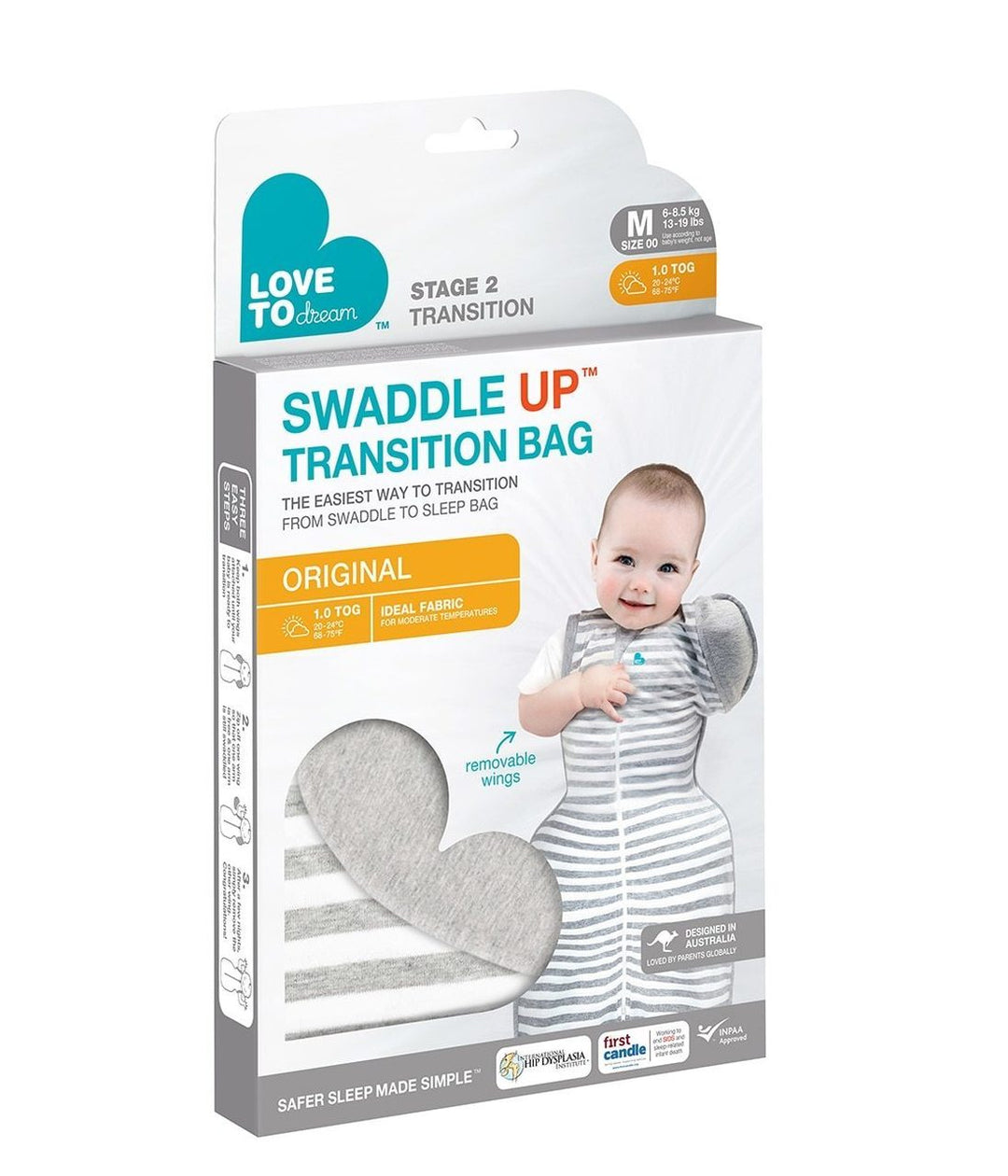 Love to Dream Swaddle Up 50/50 Transition Bag Original Gray