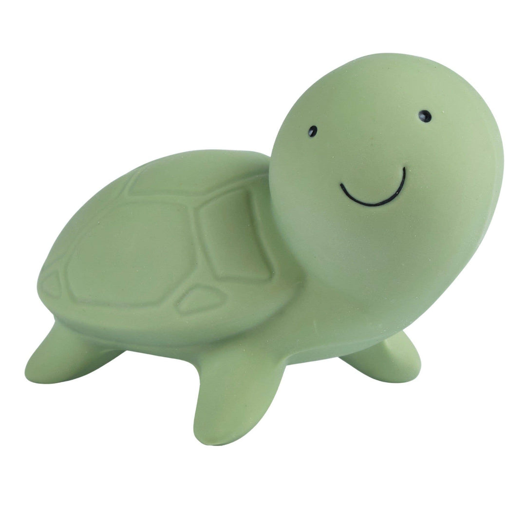 Tikiri Toys Turtle - Natural Rubber Teether, Rattle & Bath Toy