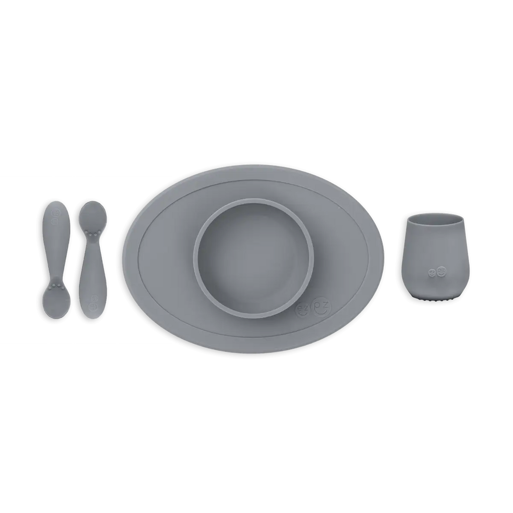 EZPZ First Foods Set PEWTER | Le BéBé Store EZPZ First Foods Set PEWTER | Le BéBé Store