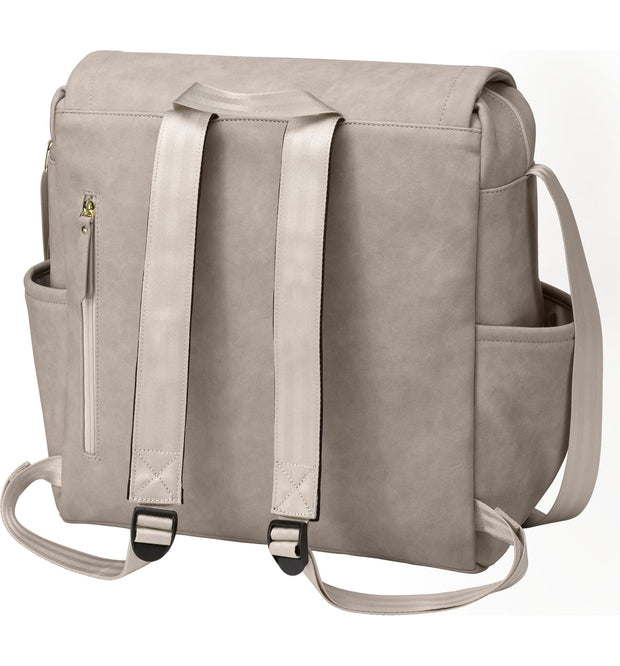 Boxy Backpack in Grey Matte Leatherette