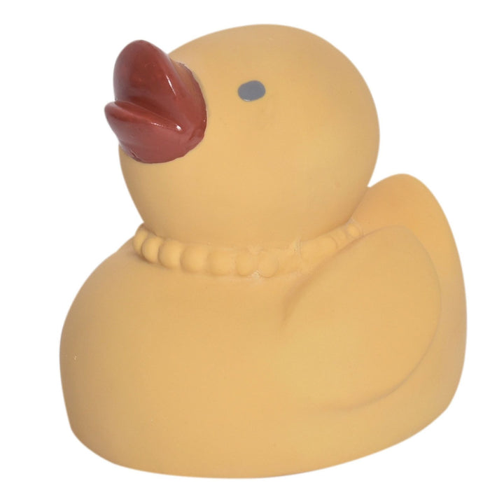 Tikiri Toys Duck - Natural Rubber Teether, Rattle & Bath Toy