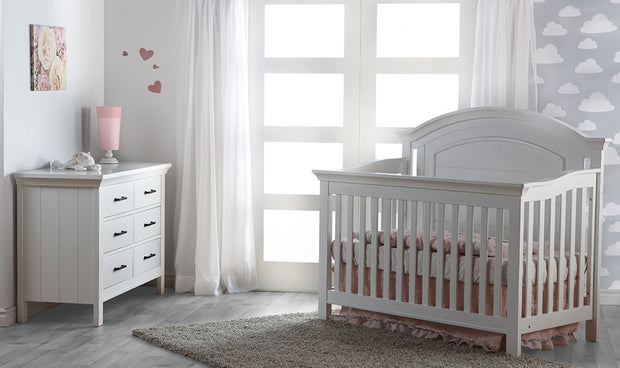 Pali Como Forever Arch Top Crib and Dresser 2 Piece Set