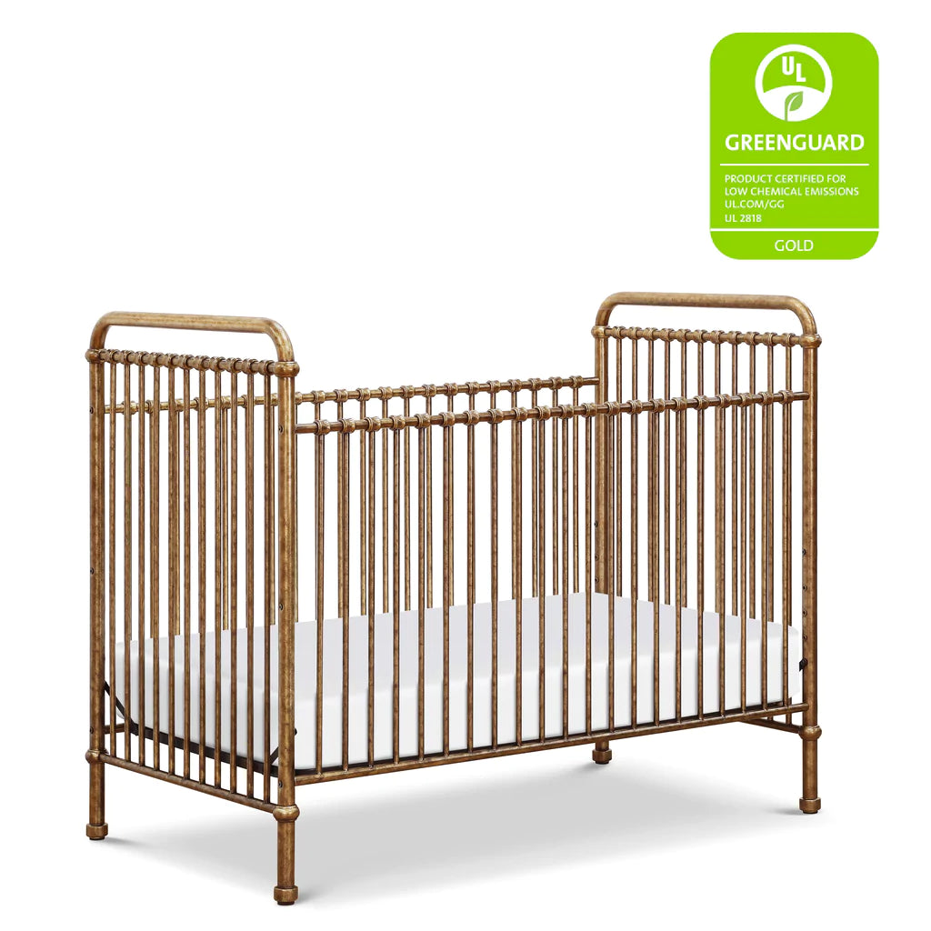 Gold metal baby deals crib