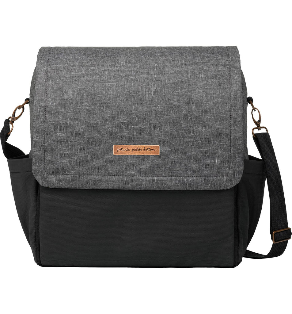 Boxy Backpack in Graphite/Camel – Petunia Pickle Bottom