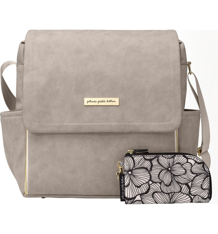 Boxy Backpack in Grey Matte Leatherette