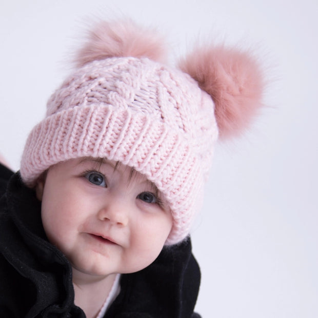 Huggalugs Blush Fluffer Beanie Hat