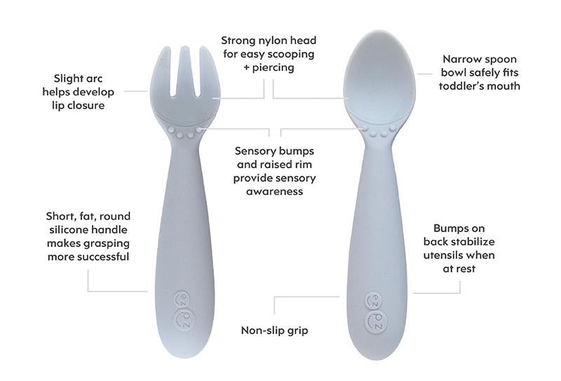 The Tiny Spoon by ezpz / Small, Sensory Silicone Spoon for Babies
