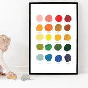 Color Palette Mixing Art Framed Print