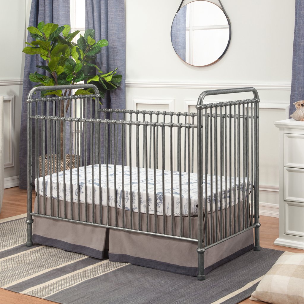 Silver metal crib deals