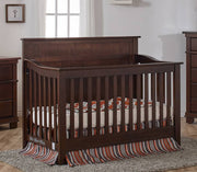 Pali Napoli Flat Top Convertible Crib and Dresser Set - Mocacchino