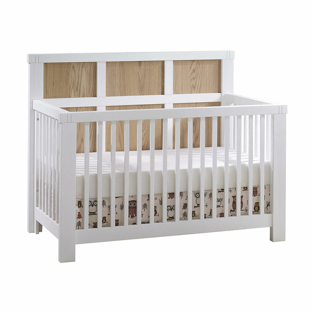 Natart Rustico Moderno Convertible Crib White Natural Oak Baby Grand