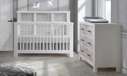 Natart Rustico Moderno Collection 2 Piece Nursery Set - Crib and Double Dresser