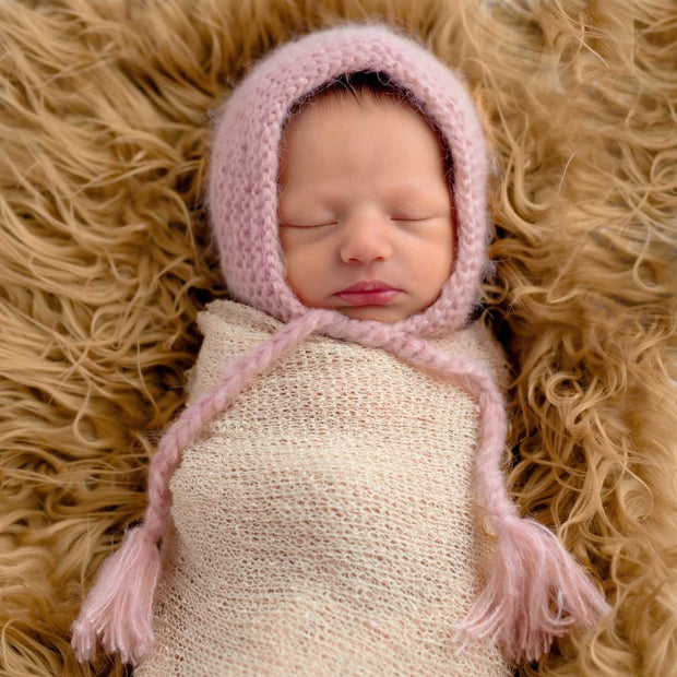 Huggalugs Angora Knit Bonnet - Newborn