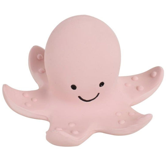 Tikiri Toys Octopus - Natural Rubber Teether, Rattle & Bath Toy