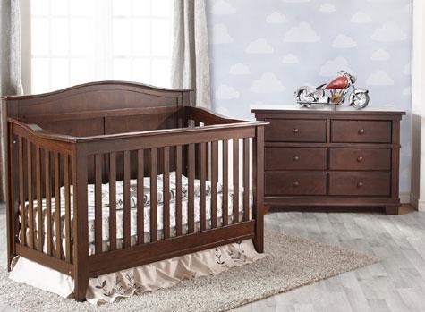 Pali Napoli Curved Top Convertible Crib and Dresser Set – Baby Grand