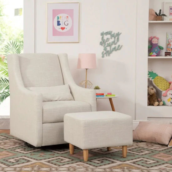 Babyletto Toco Glider and Ottoman Eco Performance Fabric Baby Grand