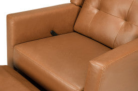 Maddox Swivel Glider - Vegan Tan Leather