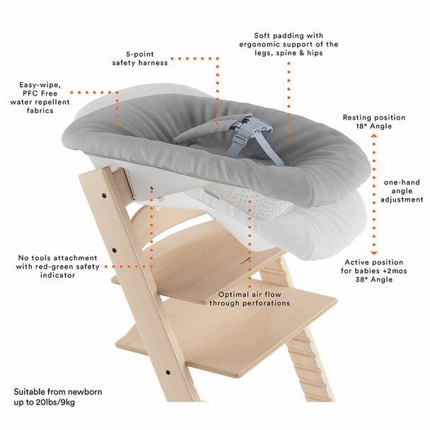 Stokke Tripp Trapp Highchair + Newborn Set | Natural Baby Shower