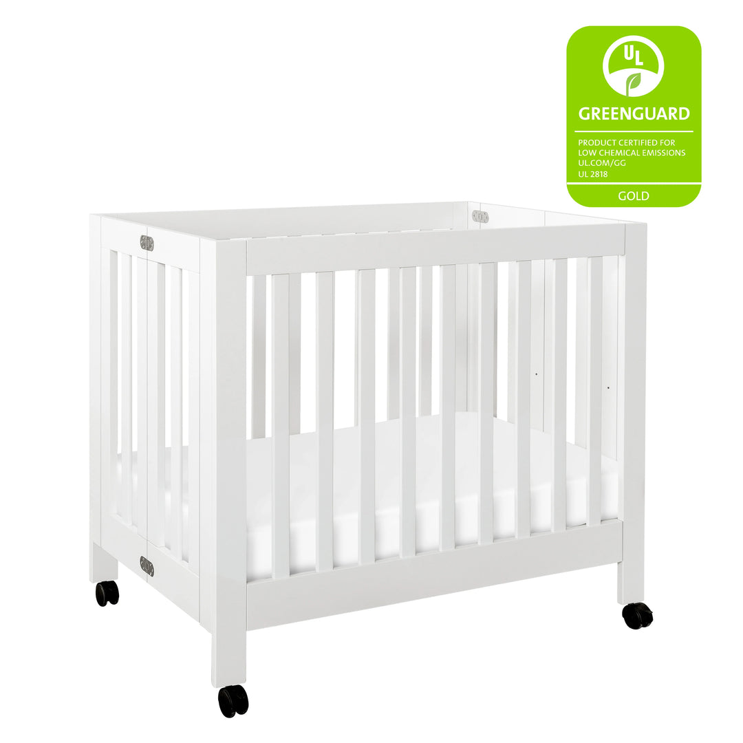 Babyletto origami top mini crib white