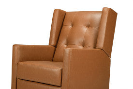 Maddox Swivel Glider - Vegan Tan Leather